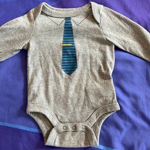🔥6/$10🔥 Cat & Jack Baby Boy Onesie, Newborn, Long-Sleeved, Tie